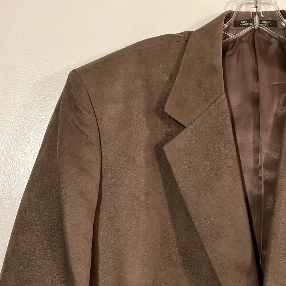 Personal choice mens mushroom color ultra suede blazer